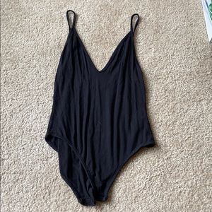 black low cut body suit